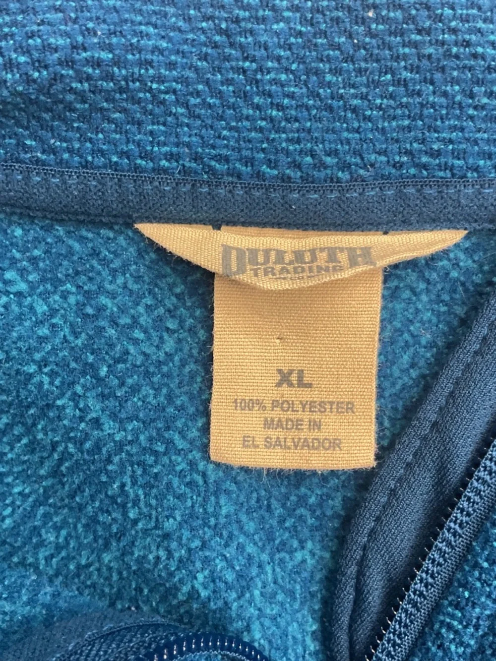 Duluth Trading Co Men's Full Zip Utility Fleece Vest Blue Size XL